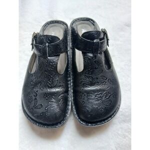 Alegria Hello Doily Slip-On Black Comfort Shoes Size 37 US 7/7.5